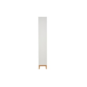 Bibliothèque en bois clair chêne et blanc l90 cm abel