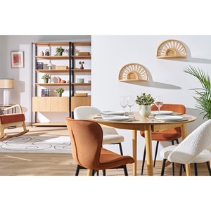 Étagères murales en rotin naturel et cannage l40 cm (lot de 2) bow