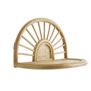 Étagères murales en rotin naturel et cannage l40 cm (lot de 2) bow