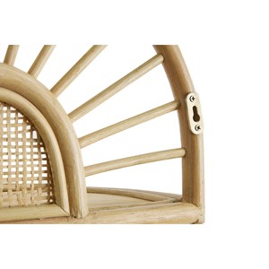 Étagères murales en rotin naturel et cannage l40 cm (lot de 2) bow