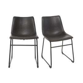 Chaises industrielles noires (lot de 2) new rock