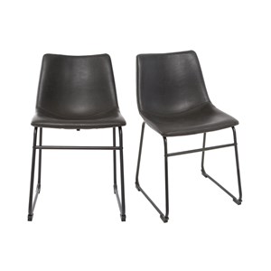 Chaises industrielles noires (lot de 2) new rock