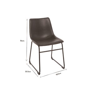 Chaises industrielles noires (lot de 2) new rock