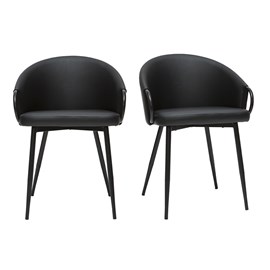Chaises noires (lot de 2) precio