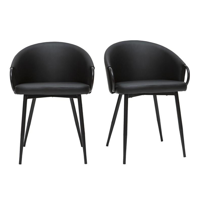 Miliboo - Chaises noires (lot de 2) precio