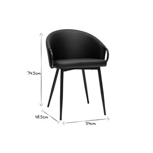 Chaises noires (lot de 2) precio