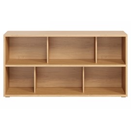 Bibliothèque basse finition bois clair chêne l140 cm epure
