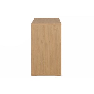 Bibliothèque basse finition bois clair chêne l140 cm epure