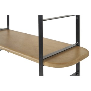 Étagère murale en bois manguier massif et métal noir l70 cm akina