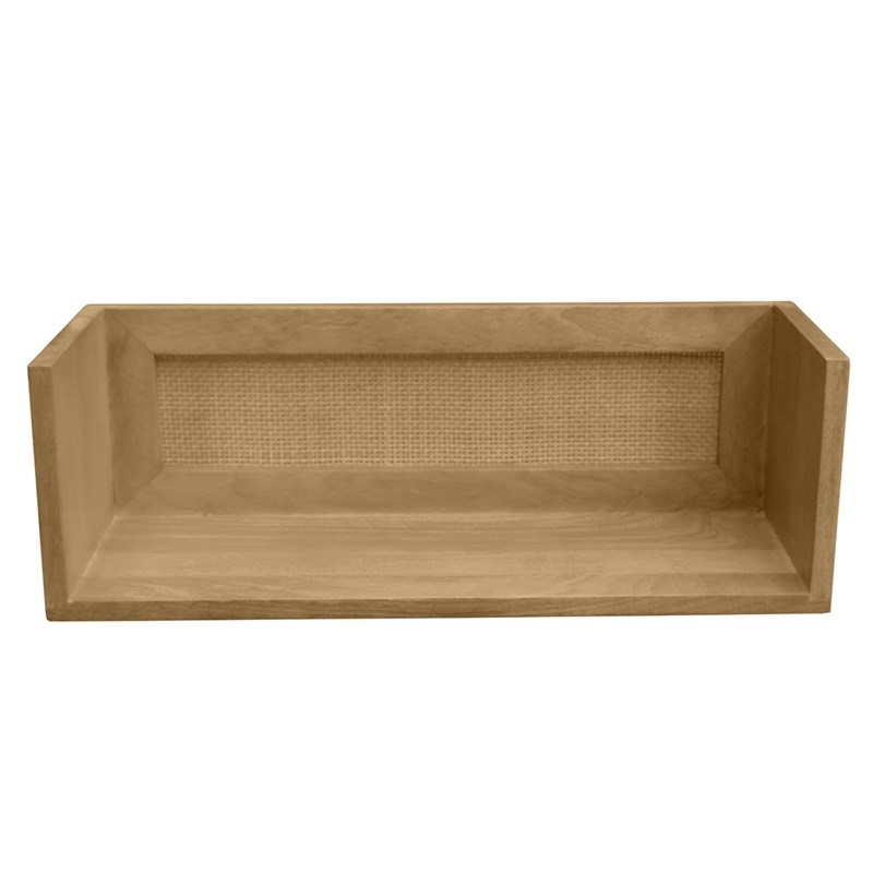 Étagère tablette murale en bois manguier massif et cannage rotin l60 cm acange