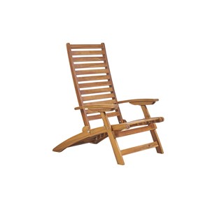 Bain de soleil inclinable 3 positions en bois massif rio