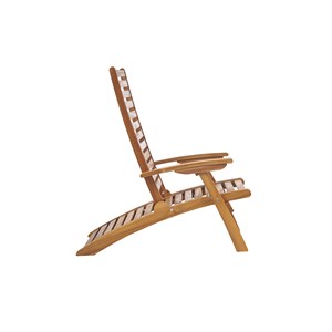 Bain de soleil inclinable 3 positions en bois massif rio