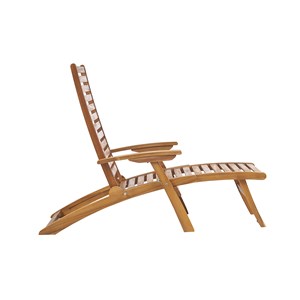 Bain de soleil inclinable 3 positions en bois massif rio