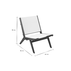 Fauteuil lounge de jardin en bois massif malibu