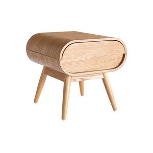 Table de chevet avec tiroir  bois clair (lot de 2) bjorg