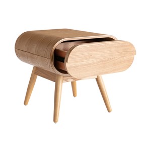 Table de chevet avec tiroir  bois clair (lot de 2) bjorg