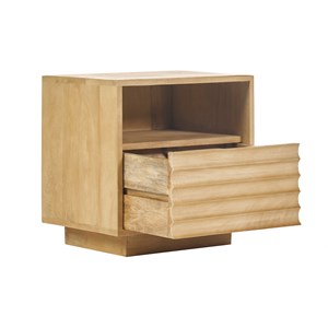 Table de chevet avec tiroir en bois manguier massif matcha