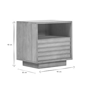 Table de chevet avec tiroir en bois manguier massif matcha