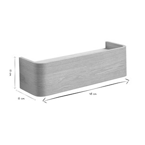 Etagère murale bois clair frêne l48 cm hope