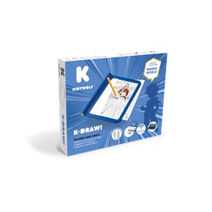 K-draw-pro tablette lumineuse nomade bleu manga