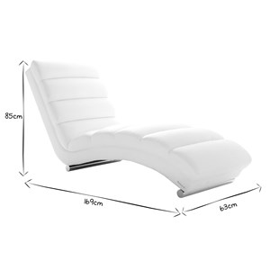 Chaise longue &nbsp; fauteuil noir et acier chromé taylor