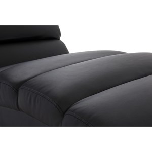 Chaise longue &nbsp; fauteuil noir et acier chromé taylor