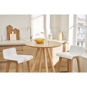 Table de bar ronde bois l60 cm nordeco