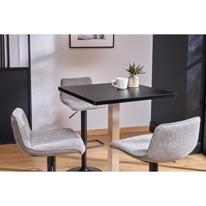 Table de bar carrée noire l60 cm jory