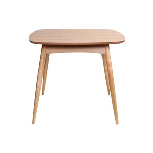 Table à manger carrée frêne naturel l90 cm baltik