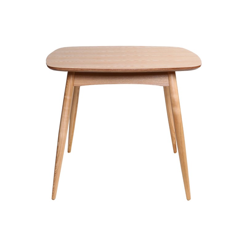 Table à manger carrée frêne naturel l90 cm baltik