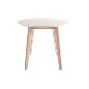 Table ovale blanche et bois clair l150 cm leena