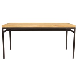 Table à manger bois manguier massif et métal l160 cm ypster