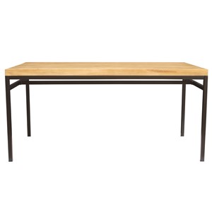 Table à manger bois manguier massif et métal l160 cm ypster