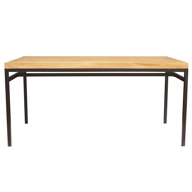 Table à manger bois manguier massif et métal l160 cm ypster