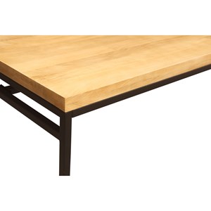 Table à manger bois manguier massif et métal l160 cm ypster