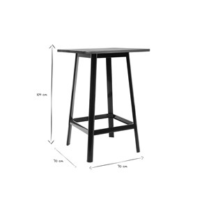 Table de bar noire l70 cm jones