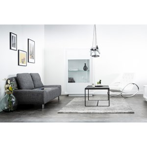 Table basse rectangulaire métal noir l100 cm karl