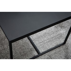 Table basse rectangulaire métal noir l100 cm karl