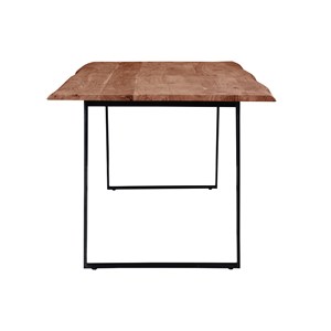 Table à manger rectangulaire en bois massif et métal noir l175 cm kora