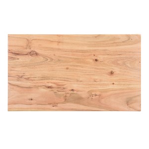 Table d'appoint rectangulaire en bois massif et métal noir l45 cm break