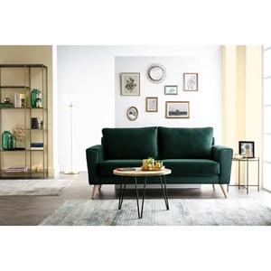 Table basse ronde bois manguier massif et métal noir d60 cm vibes