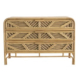Commode  en rotin 3 tiroirs l120 cm galon