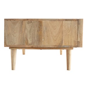 Table basse avec portes coulissantes bois manguier massif alba
