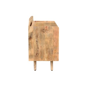 Buffet meuble de rangement vinyles en bois manguier massif l105 cm matahari