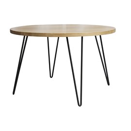 Table à manger ronde en bois manguier massif d116 cm vibes
