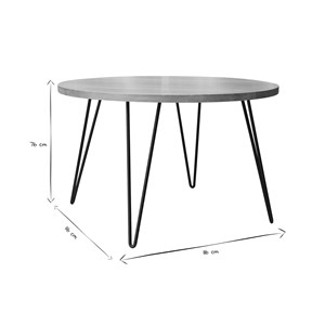 Table à manger ronde en bois manguier massif d116 cm vibes