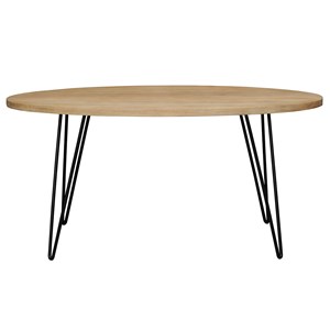 Table à manger ovale en bois manguier massif l160 cm vibes