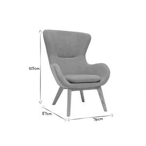 Fauteuil en tissu effet velours jaune moutarde et bois eskua