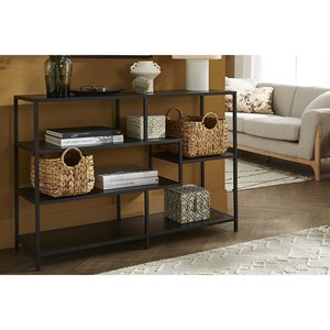 Console ouverte noire l114 cm tresca
