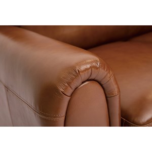 Canapé cuir  2 places marron et bois noir club